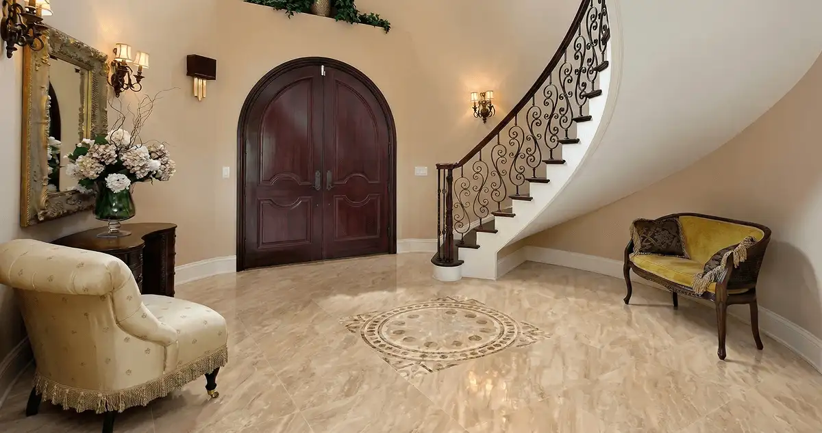 Entrance hall with professionally installed ceramic tile flooring in Orlando FL