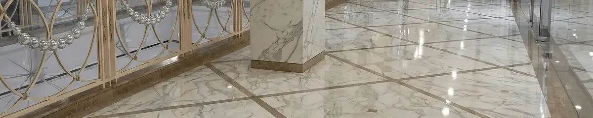 Beautiful marble floor professionally installed in Orlando, FL